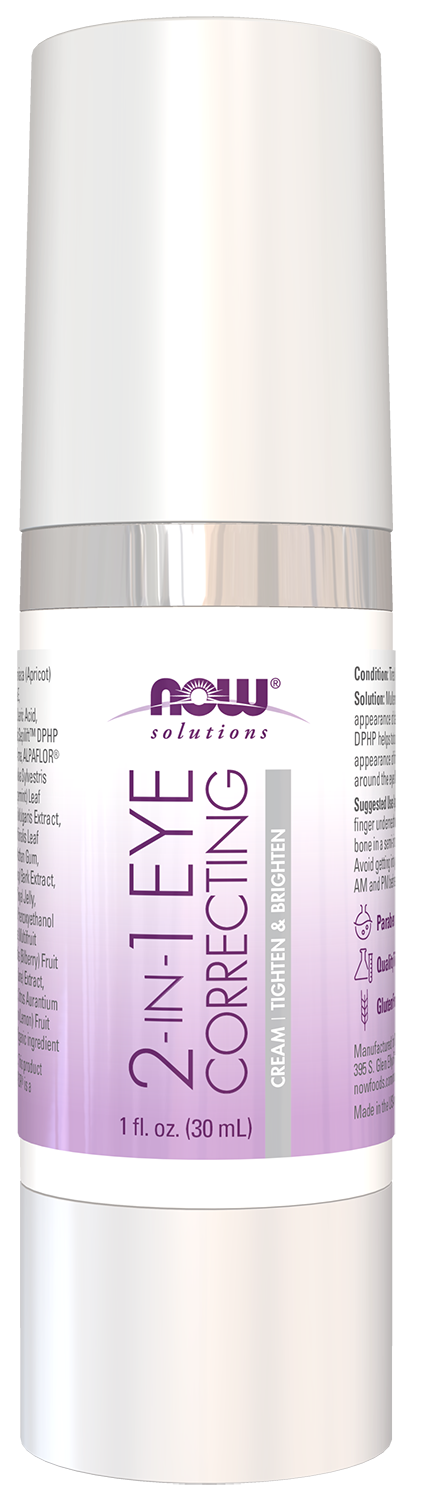 NOW Solutions, 2-in-1 Eye Correcting Cream, Tighten and Brighten, 1 fl. oz