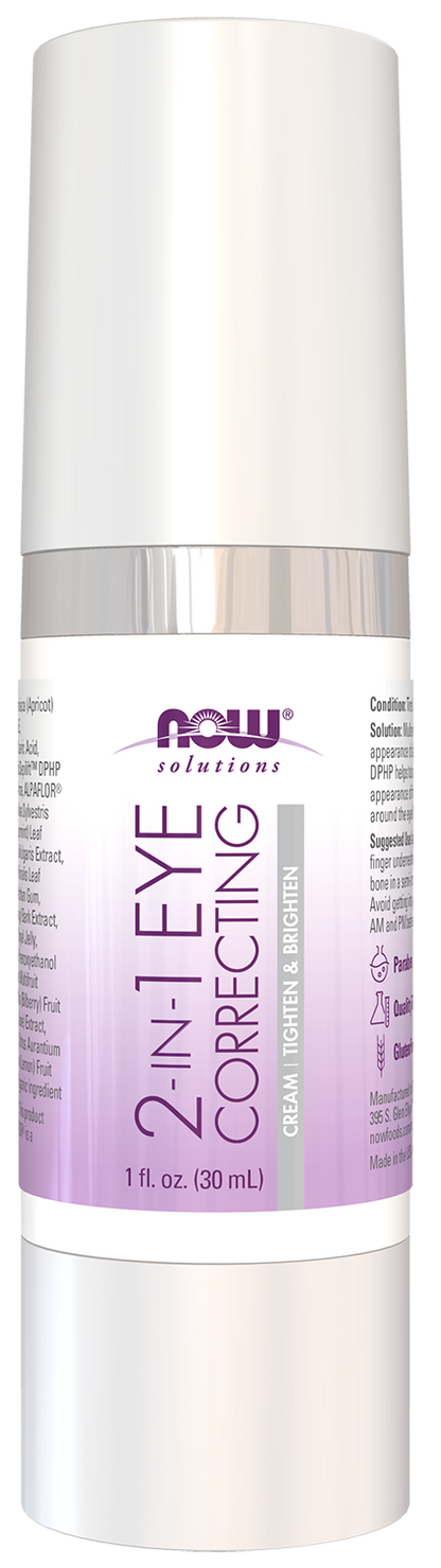 NOW Solutions, 2-in-1 Eye Correcting Cream, Tighten and Brighten, 1 fl. oz