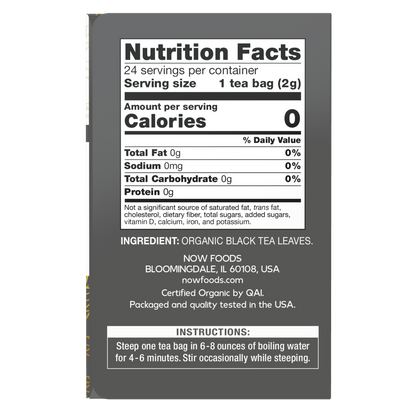 NOW Foods, Give a Tea®  Organic Black Tea, 24 bags