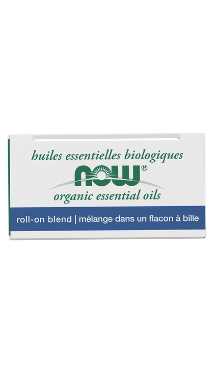 NOW Essential Oils, Organic Peppermint Energizing Roll-On, 10 mL