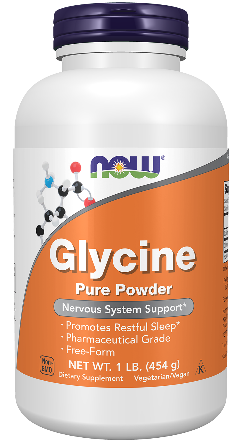 NOW Supplements, Glycine Powder,  Cognitive Support*, 1 lb