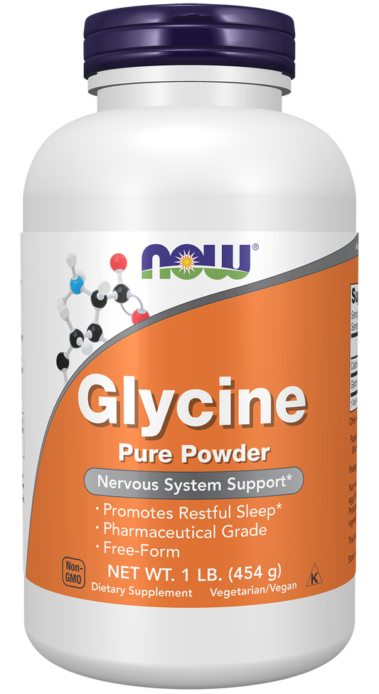 NOW Supplements, Glycine Powder,  Cognitive Support*, 1 lb
