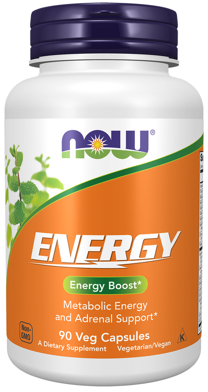 NOW Supplements, Energy Dietary Supplement, 90 Veg Caps