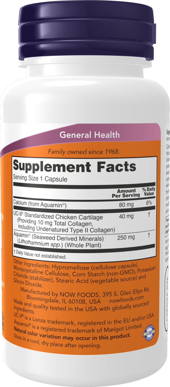 NOW Supplements, UC-II Type II Collagen, Undenatured Type II, 120 Veg Caps