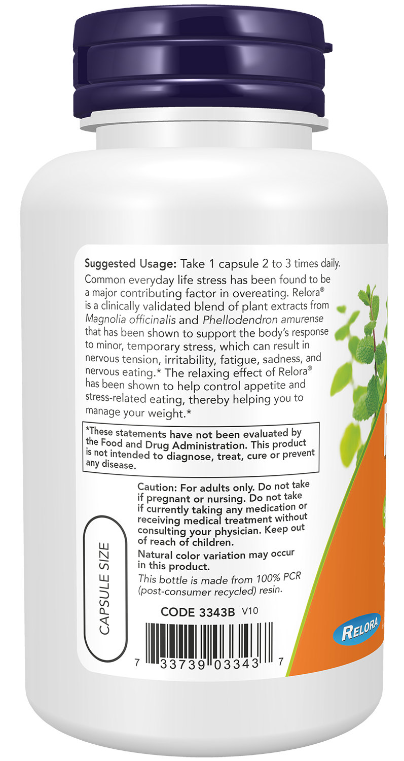 NOW Supplements, Relora 300 mg, Blend of Plant Extracts, 120 Veg Caps