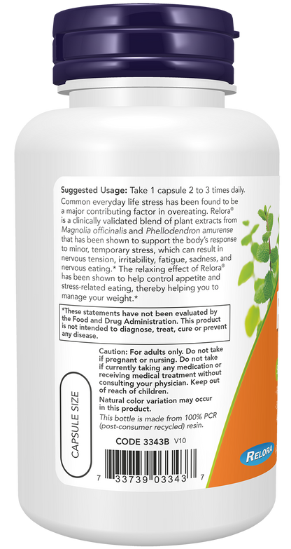 NOW Supplements, Relora 300 mg, Blend of Plant Extracts, 120 Veg Caps