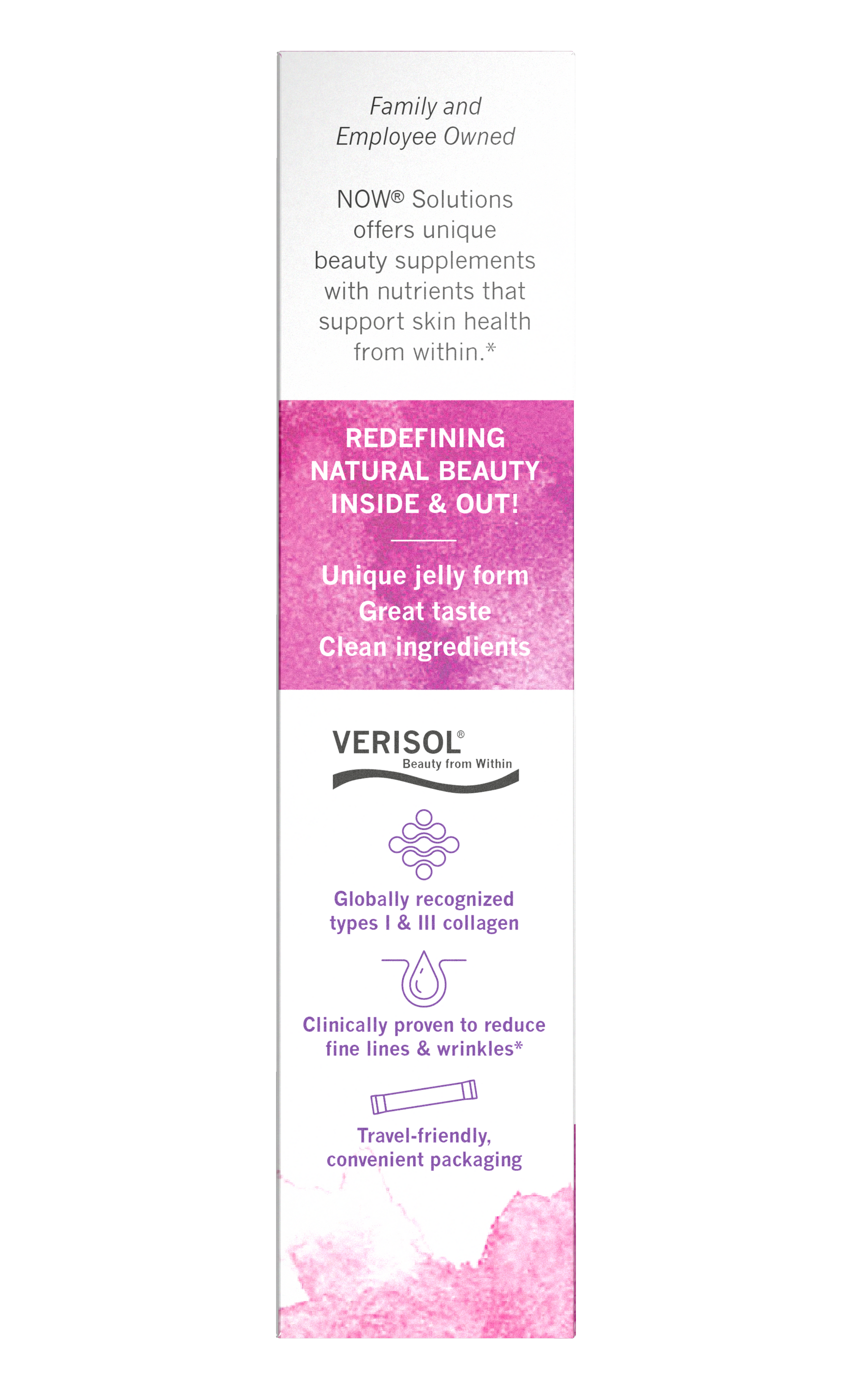 NOW Solutions, Collagen Jelly Beauty Complex, Plum, 10 Jelly Sticks