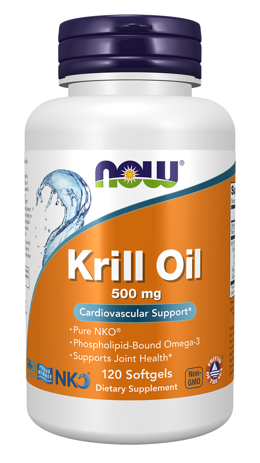 NOW Supplements, Krill Oil 500 mg, Phospholipid-Bound Omega-3, 120 Softgels