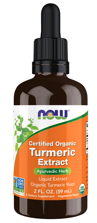NOW Supplements, Organic Turmeric Extract, Ayurvedic Herb, 2 fl. oz