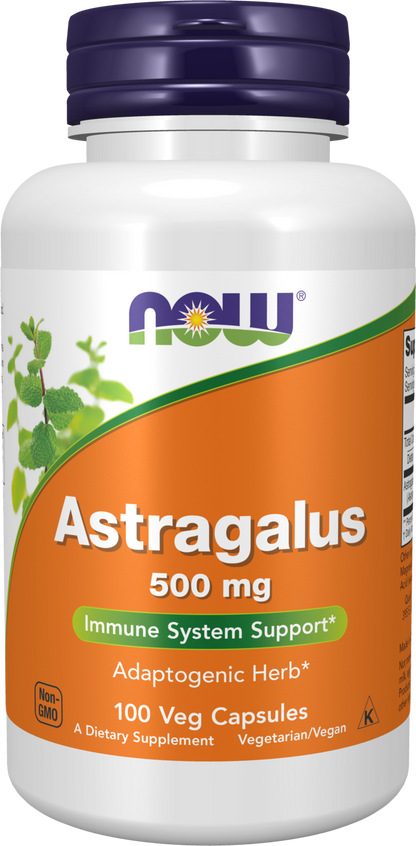 NOW Supplements, Astragalus 500 mg, Immune System Support*, 100 Caps