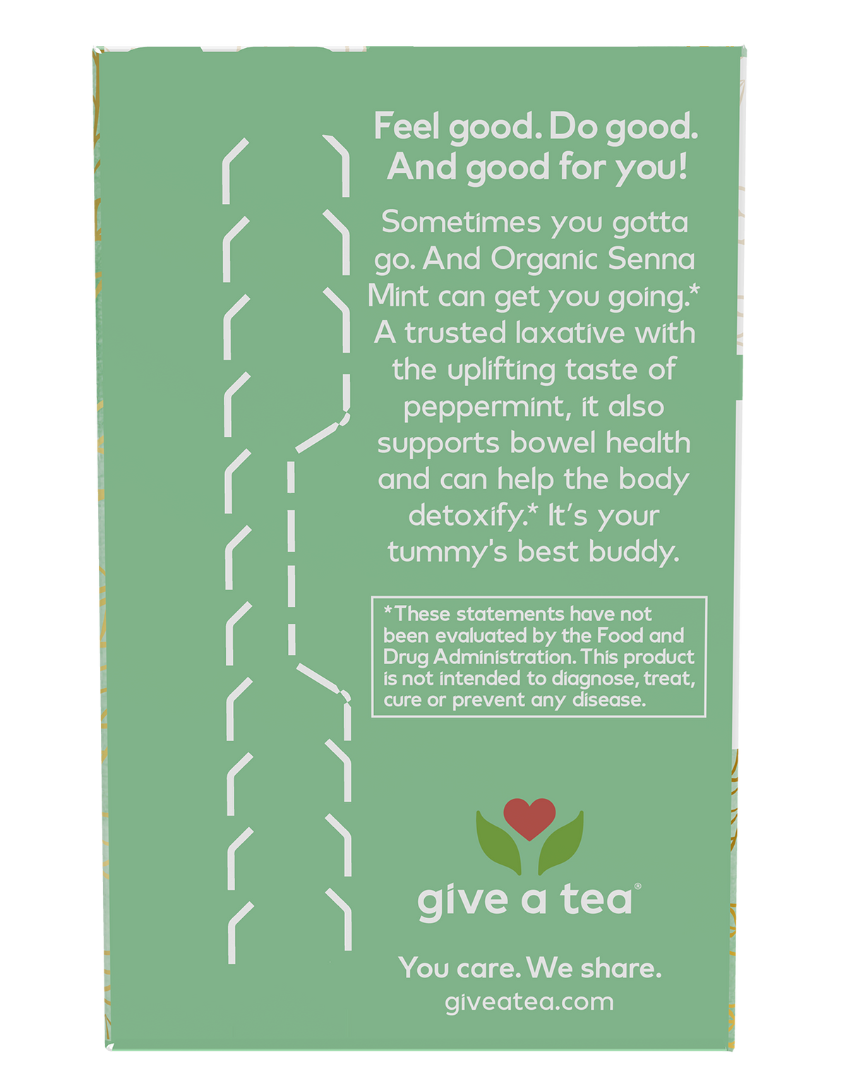 NOW Give a Tea® Organic Senna Mint Tea, Occasional Constipation*, 24 bags