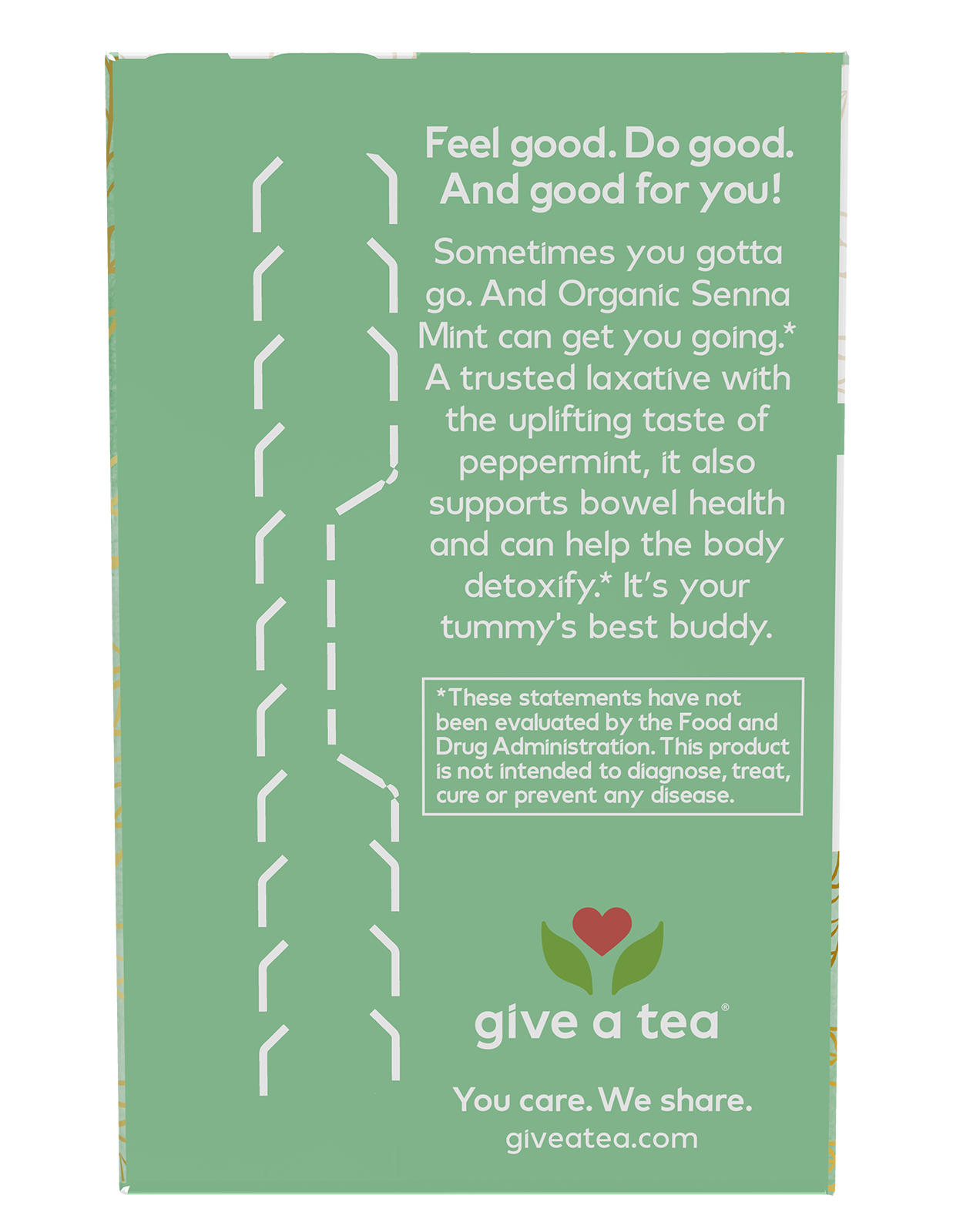 NOW Give a Tea® Organic Senna Mint Tea, Occasional Constipation*, 24 bags
