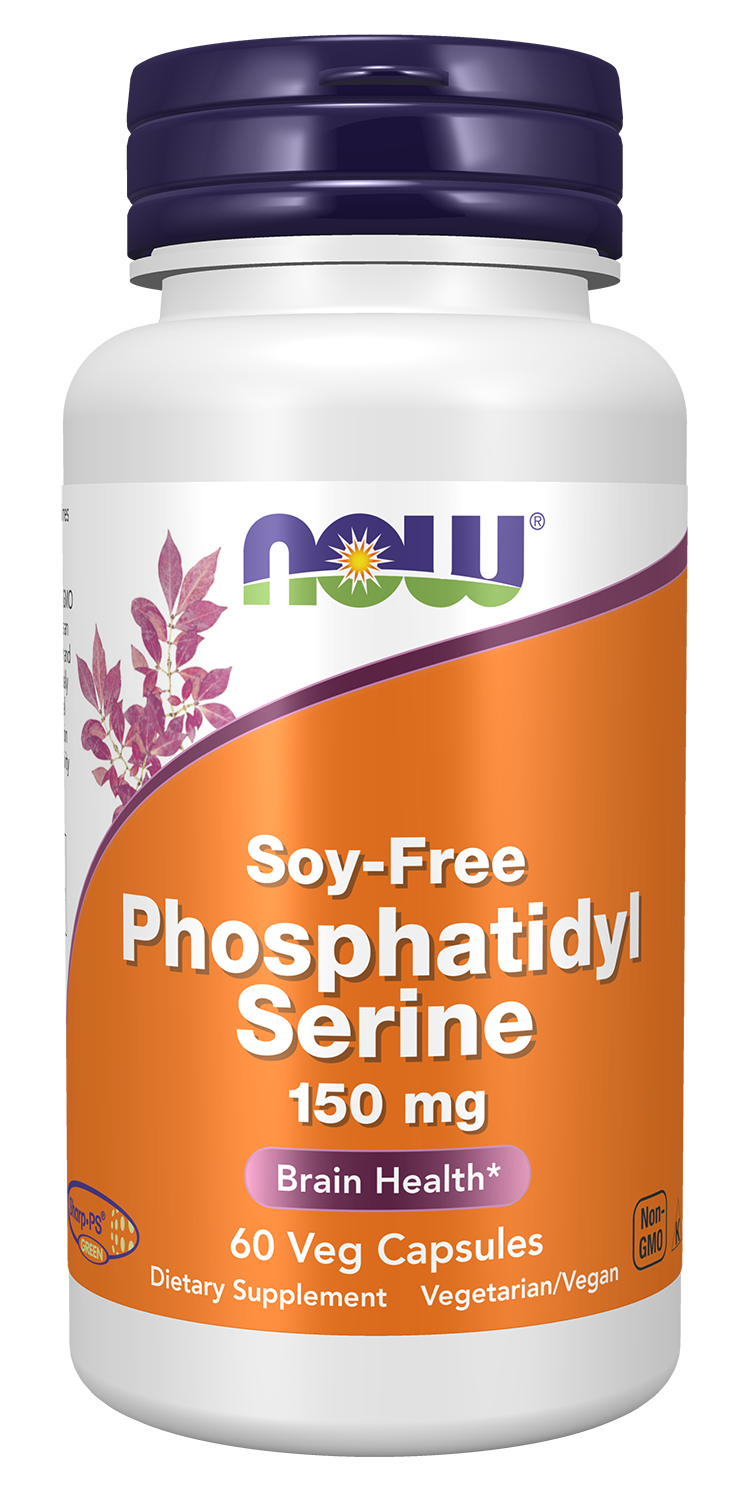 NOW Supplements, Soy-Free Phosphatidyl Serine (150mg), 60 Veg Caps