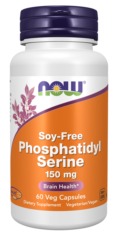 NOW Supplements, Soy-Free Phosphatidyl Serine (150mg), 60 Veg Caps