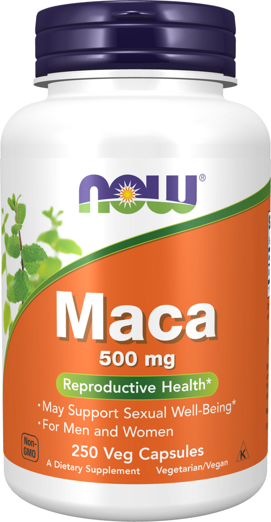 NOW Supplements, Maca 500 mg, Unisex, Reproductive Health*, 250 Veg Caps