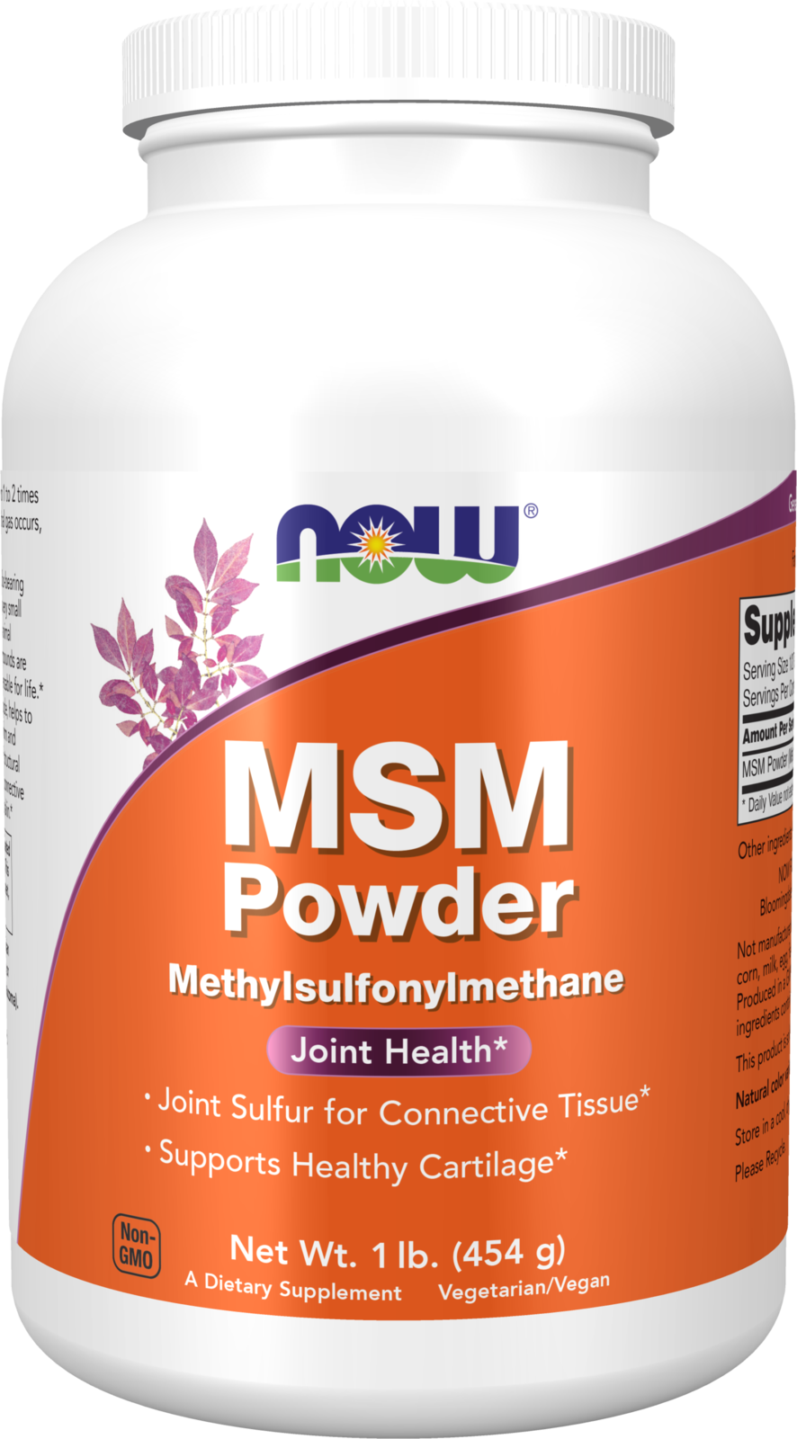 NOW Supplements, MSM Powder, Joint Health*, 1 lb