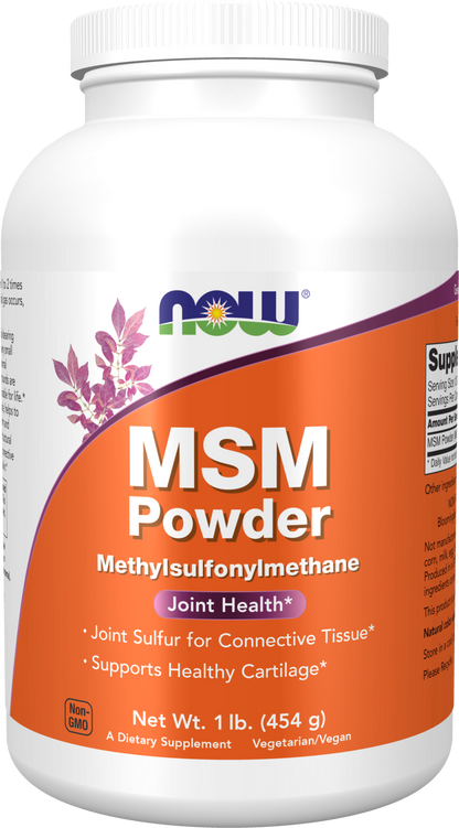 NOW Supplements, MSM Powder, Joint Health*, 1 lb