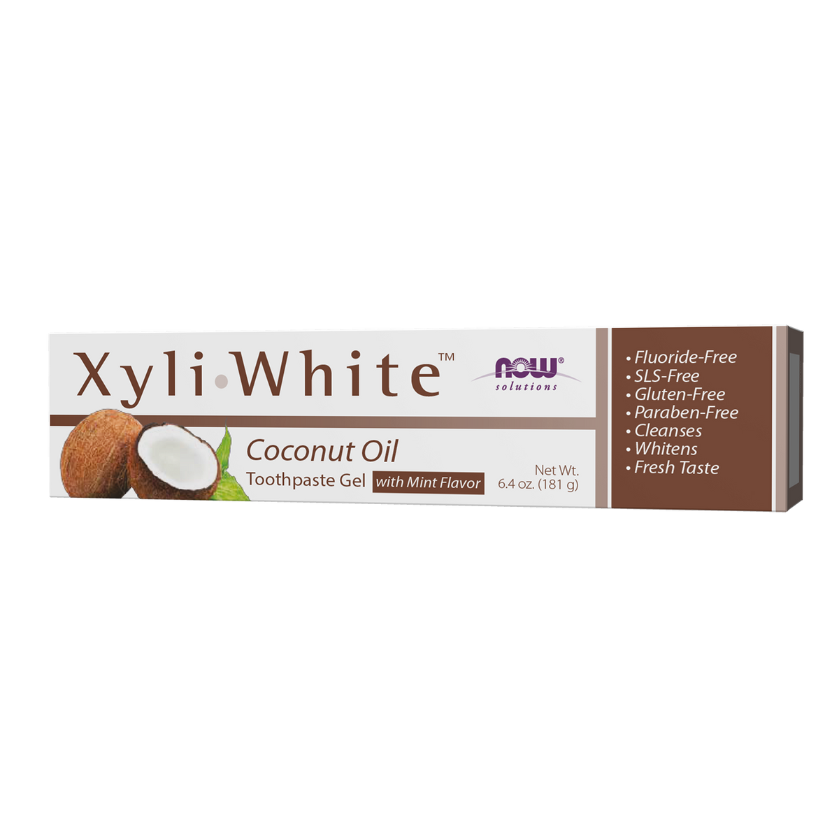 NOW Solutions, Xyliwhite™ Toothpaste Gel, Coconut Oil, 6.4 oz