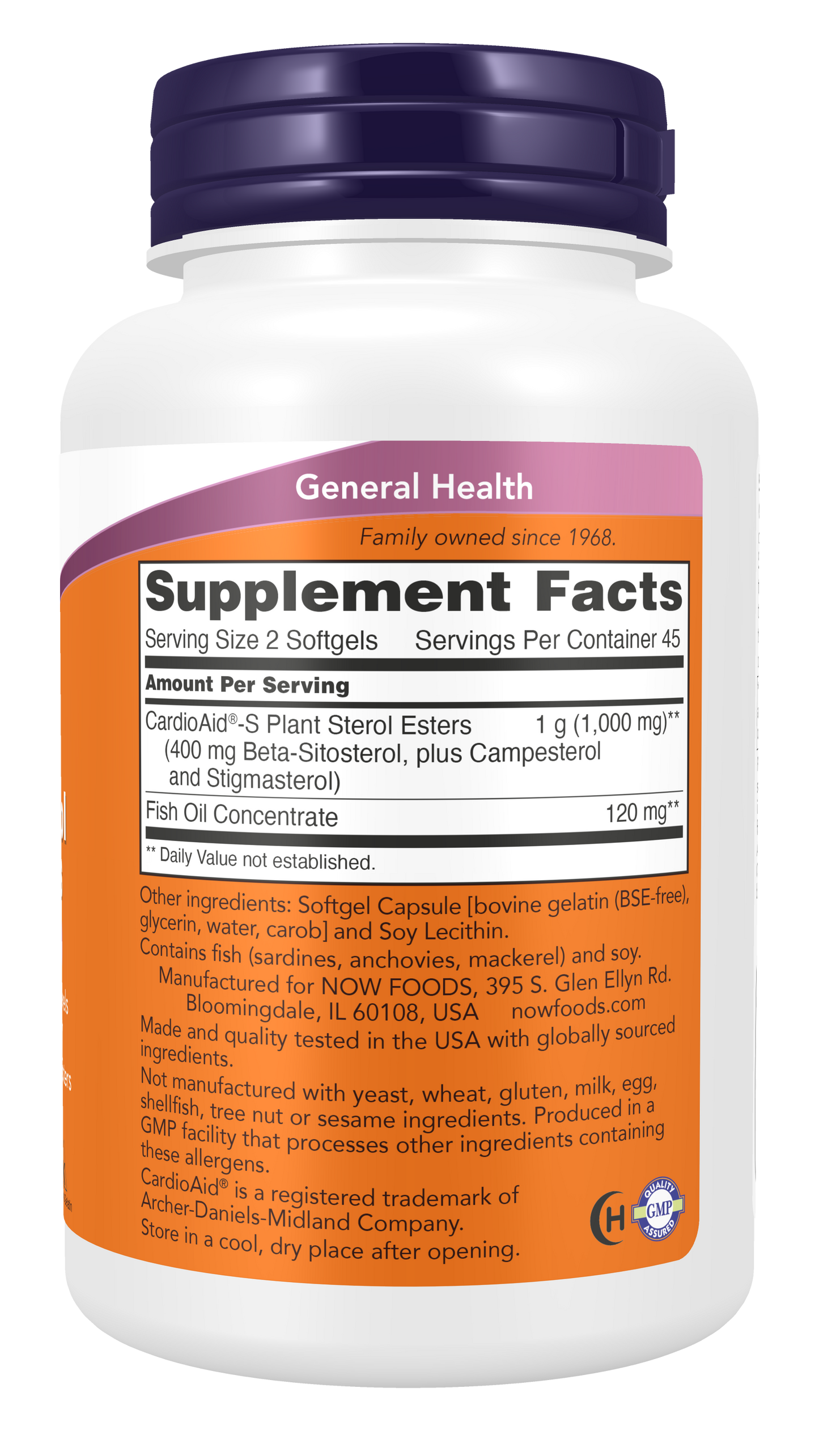 NOW Supplements, Beta-Sitosterol Plant Sterols CardioAid®-S, 90 Softgels