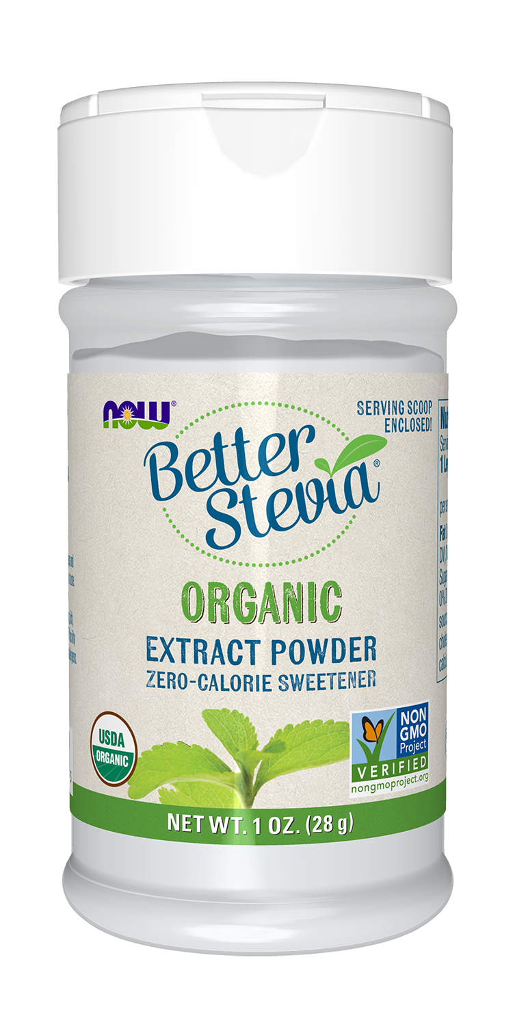 NOW BetterStevia® Organic Zero-Calorie Extract Powder, 1 oz
