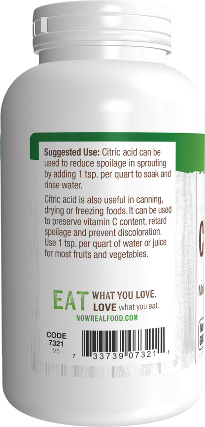NOW Foods, Citric Acid, Sprouting Aid, Great Substitute for Salt, 1 lb