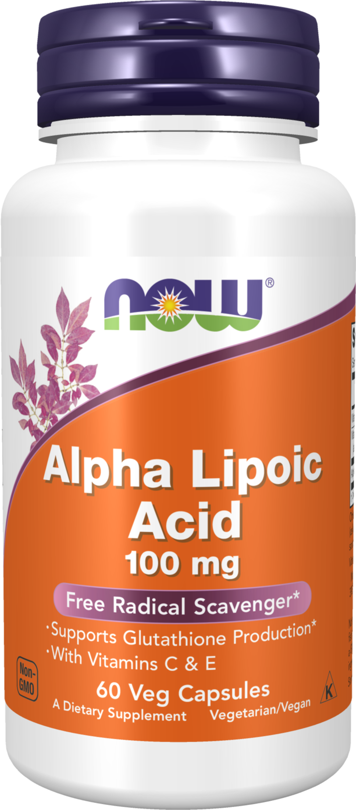 NOW Supplements, Alpha Lipoic Acid 100 mg with Vitamins C & E, 60 Veg Caps