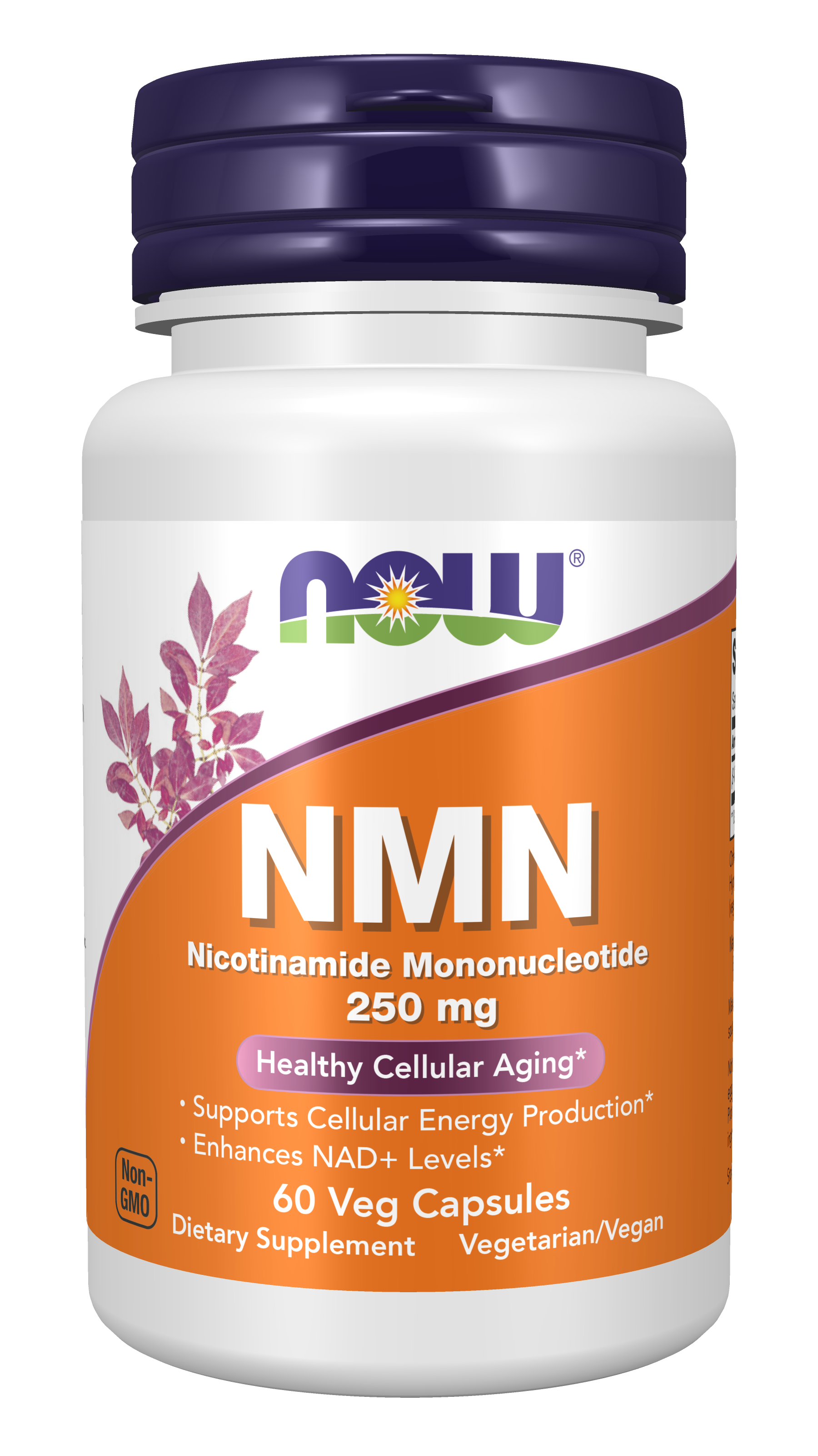 NOW Supplements, NMN 250 mg, Supports Healthy Aging*, 60 Veg Caps