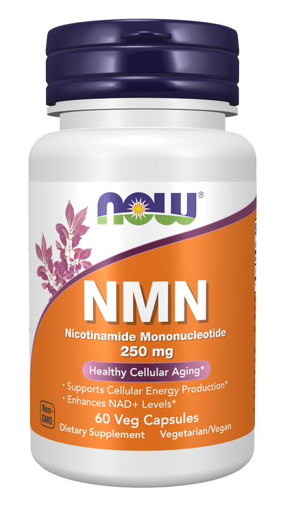 NOW Supplements, NMN 250 mg, Supports Healthy Aging*, 60 Veg Caps