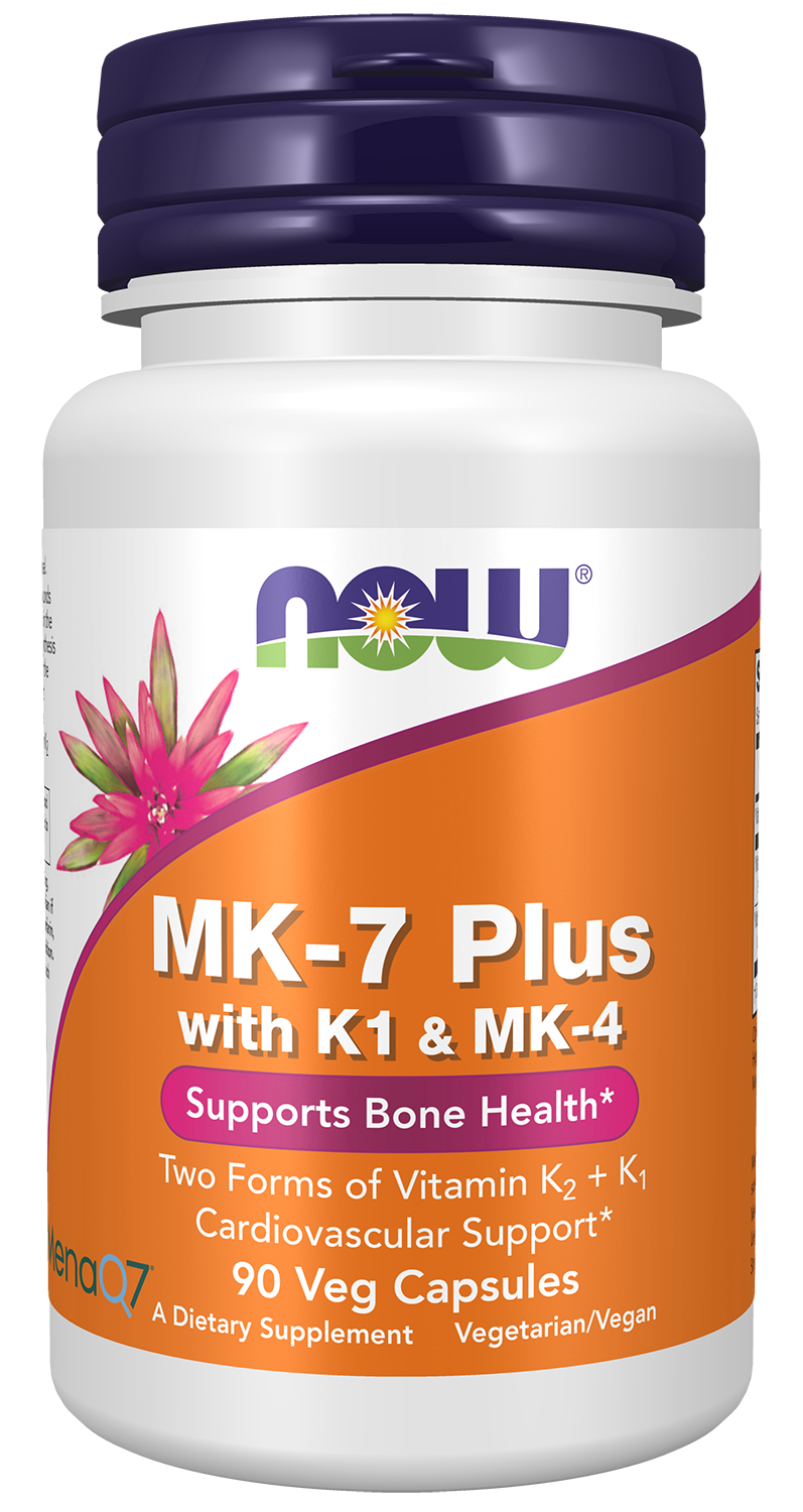 NOW Supplements, MK-7 Plus with K1 & MK-4, 90 Veg Caps
