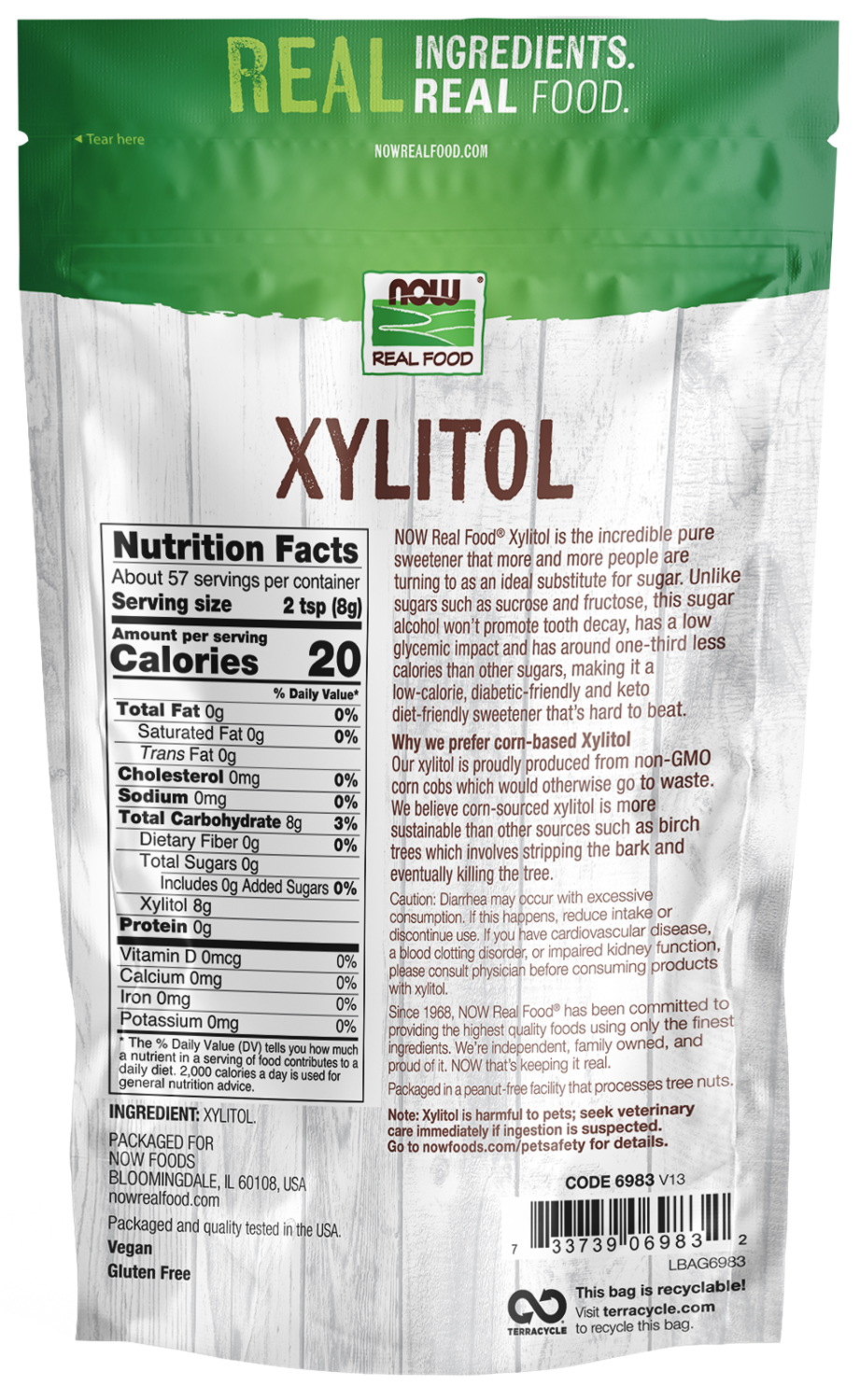 NOW Foods, Xylitol, Sugar Substitute, Keto-Friendly, 1 lb