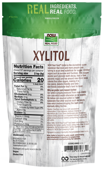 NOW Foods, Xylitol, Sugar Substitute, Keto-Friendly, 1 lb