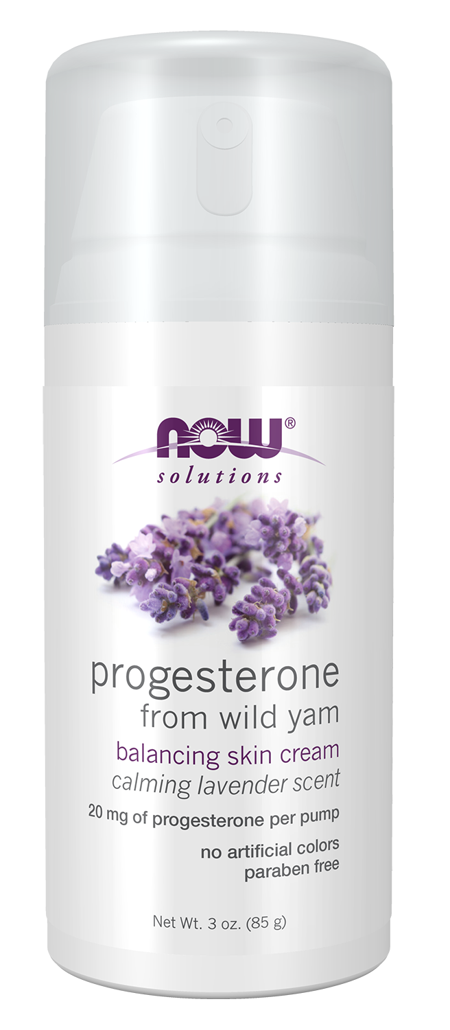 NOW Solutions, Progesterone, Skin Cream with Lavender, 3 oz