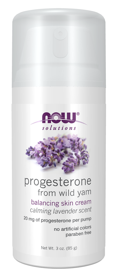 NOW Solutions, Progesterone, Skin Cream with Lavender, 3 oz