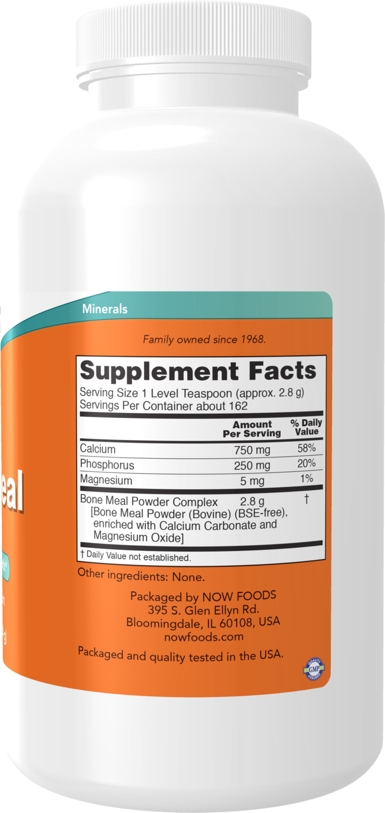 NOW Supplements, Bone Meal Powder, Calcium Carbonate & Magnesium, 1 lb