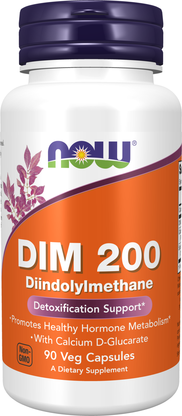 NOW Supplements, DIM 200 with Calcium D-Glucarate, 90 Veg Caps