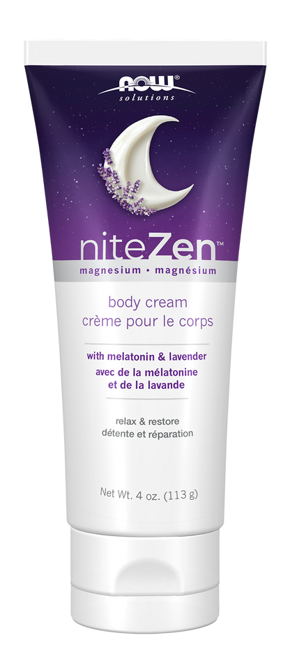 NOW Solutions, niteZen™, Magnesium Cream, Melatonin and Lavender, 4 oz