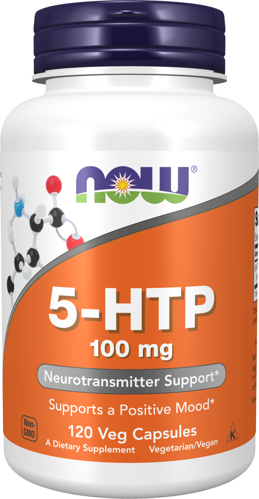 NOW Supplements, 5-HTP (5-hydroxytryptophan) 100 mg, 120 Veg Caps
