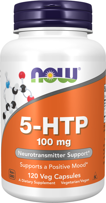 NOW Supplements, 5-HTP (5-hydroxytryptophan) 100 mg, 120 Veg Caps