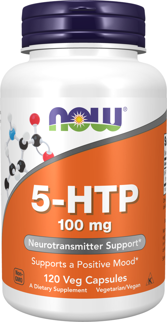 NOW Supplements, 5-HTP (5-hydroxytryptophan) 100 mg, 120 Veg Caps