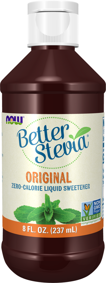 NOW BetterStevia® Original Zero-Calorie Liquid Sweetener, 8 fl. oz.