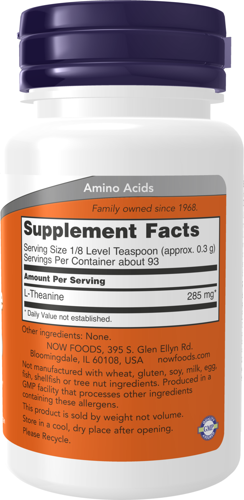 NOW Supplements, L-Theanine Pure Powder, Tension Management*, 1 oz