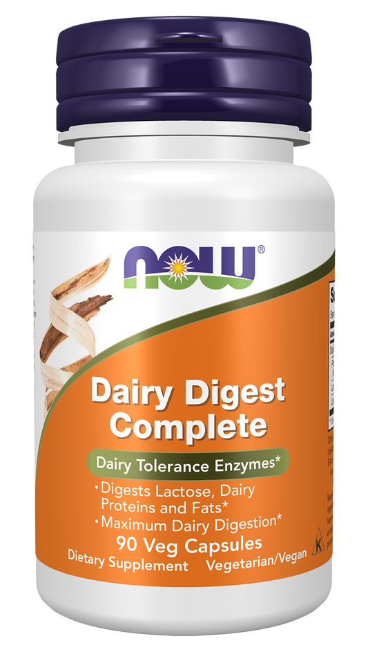 NOW Supplements, Dairy Digest Complete, Digests Lactose*, 90 Veg Caps