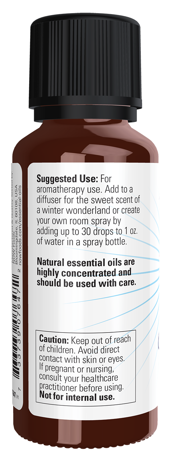 NOW Essential Oils, Candy Cane Oil Blend, Festive Holiday Blend, 1 fl. oz