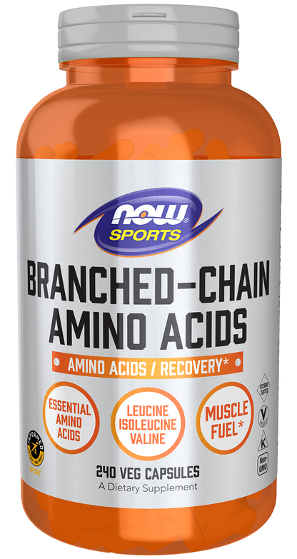 NOW Sports, Branched Chain Amino Acids, Recovery*, 240 Veg Caps