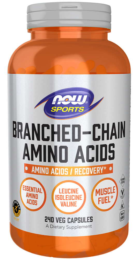 NOW Sports, Branched Chain Amino Acids, Recovery*, 240 Veg Caps