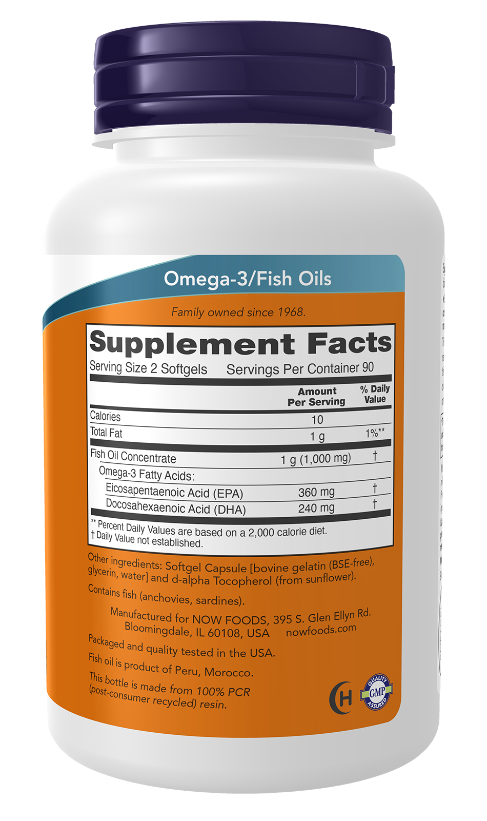NOW Supplements, Omega-3 Mini Gels, Molecularly Distilled, 180 Softgels