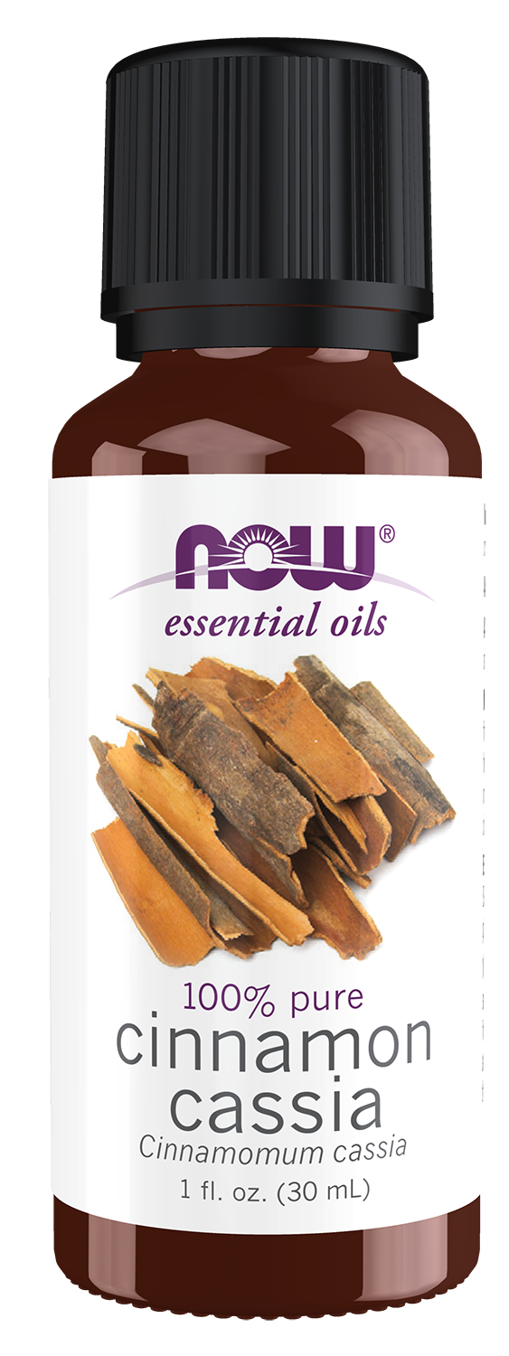 NOW Essential Oils, Cinnamon Cassia Oil, Undiluted, Steam Dist., 1 fl. oz