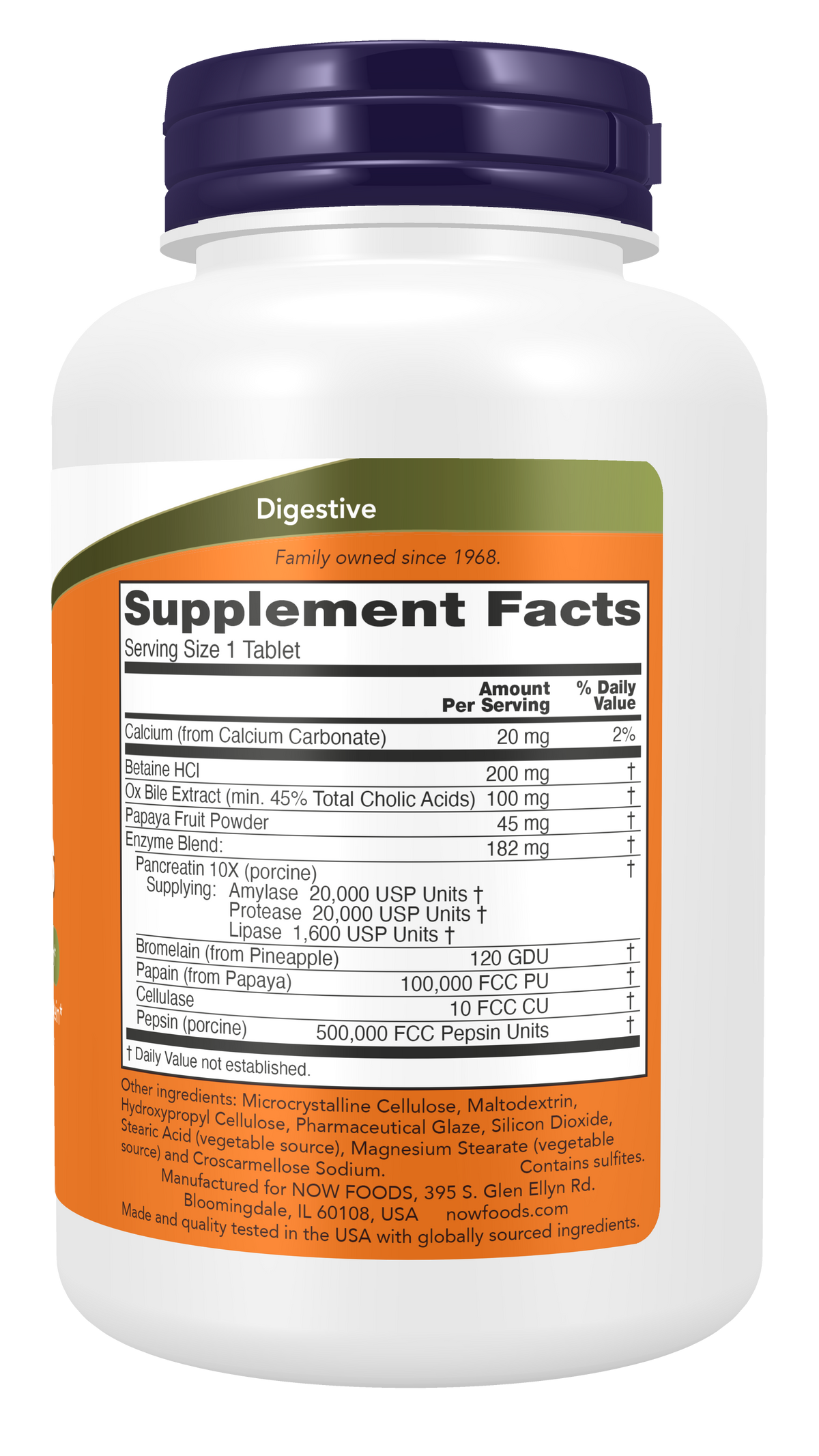 NOW Supplements, Super Enzymes, Bromelain, Ox Bile, Pancreatin, 180 Tabs