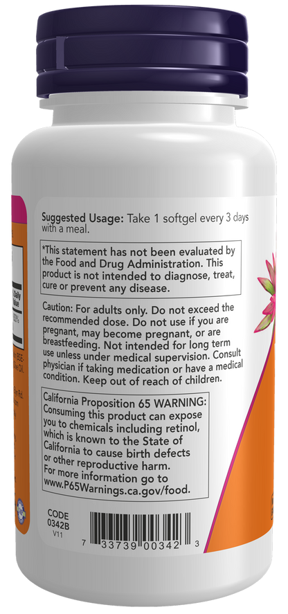 NOW Supplements, Vitamin A (Fish Liver Oil) 25,000 IU, 250 Softgels