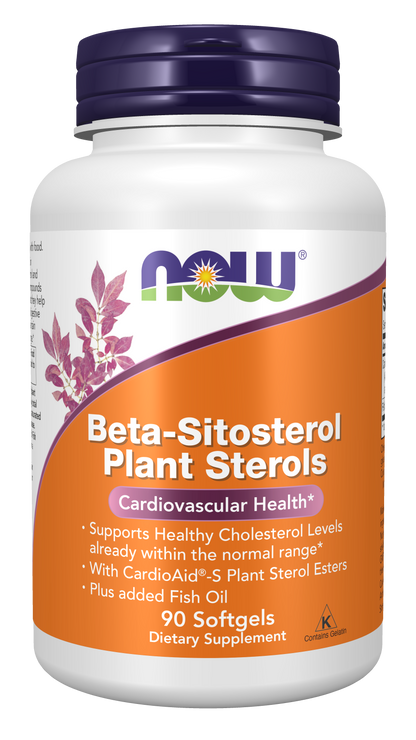 NOW Supplements, Beta-Sitosterol Plant Sterols CardioAid®-S, 90 Softgels